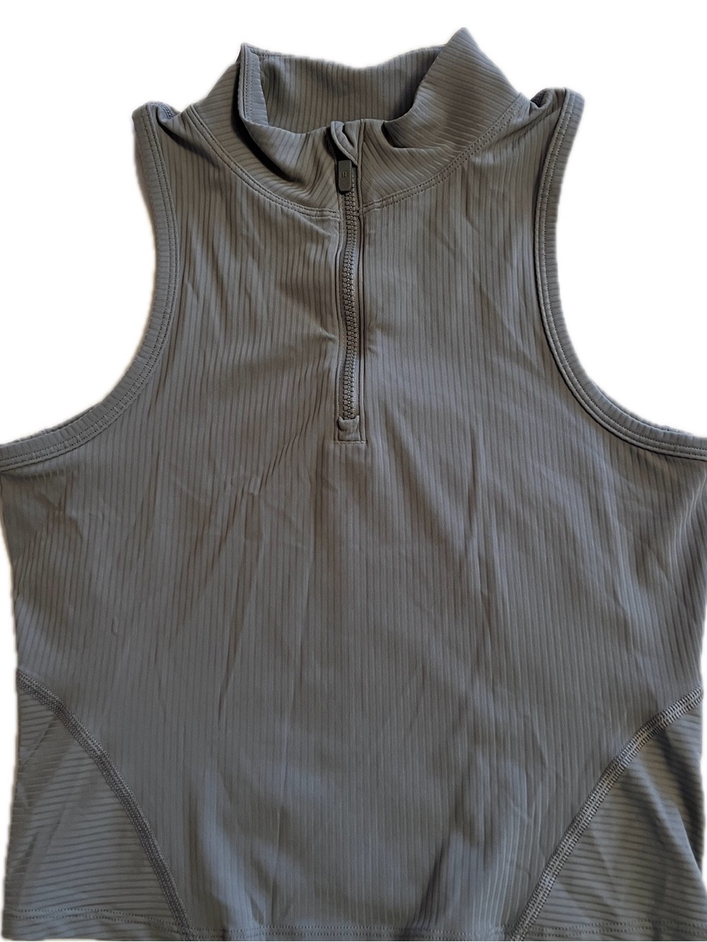 lululemon athletica Ribbed Mock-Neck Tank in Light Gray